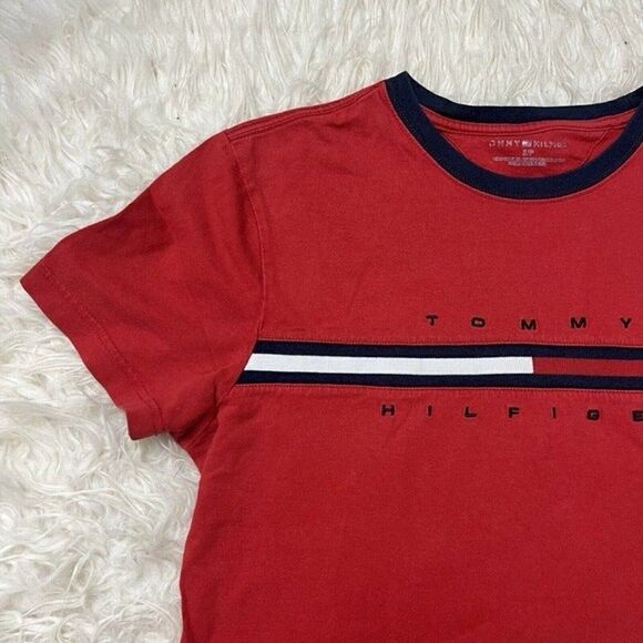 Vintage 90s Tommy Hilfiger Logo Men’s Short Sleeve Crewneck T-shirt Size Small - Picture 8 of 8